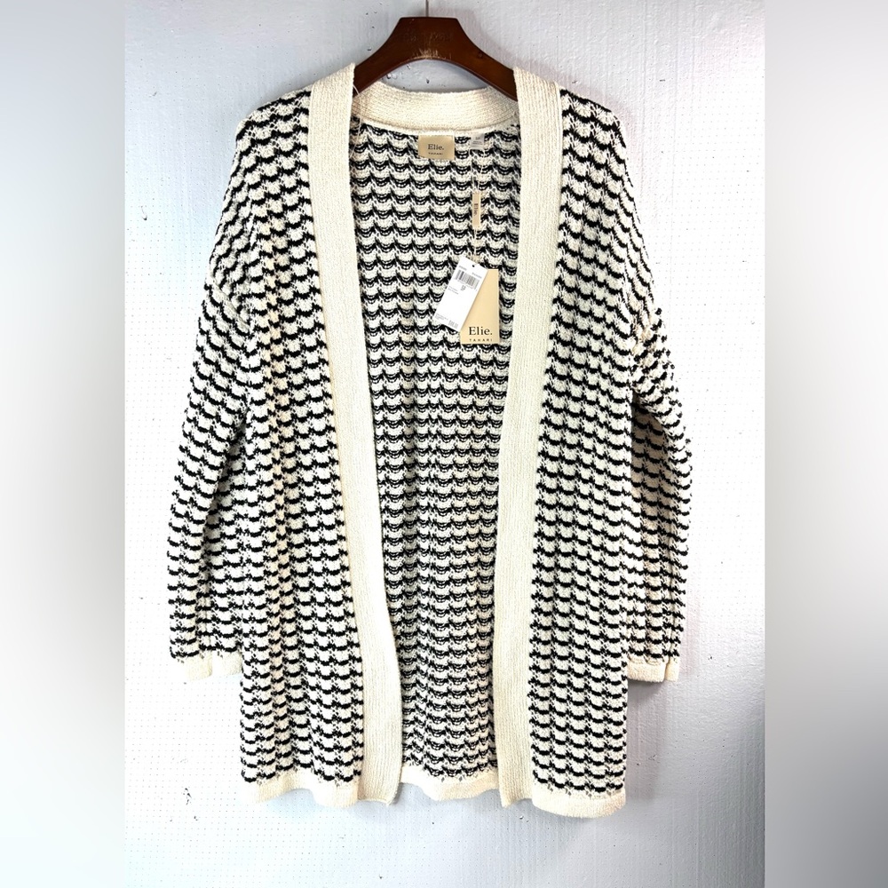 Elie Tahari SP Oversized Cotton Knit Tank n Open Cardigan Cami Coordinated Set - Picture 4 of 9